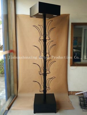 L700mm W700mm कार सहायक प्रदर्शन रैक, हुक के साथ हेलमेट प्रदर्शन खड़ा है