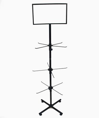 3 स्तरों 550 मिमी चौड़ाई 1780 मिमी ऊँचाई घूर्णन प्रदर्शन रैक फोन के मामले के लिए