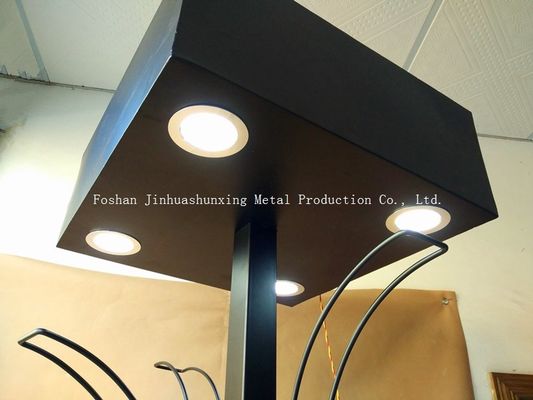 L700mm W700mm कार सहायक प्रदर्शन रैक, हुक के साथ हेलमेट प्रदर्शन खड़ा है