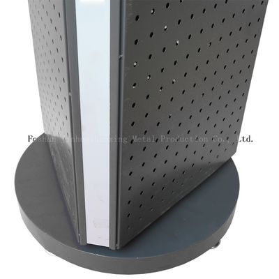 स्थिर L400mm W400mm मंजिल स्थायी खूंटी स्पिनर रैक 3 पक्षों