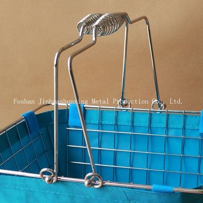 135 मिमी ऊँचाई 285 मिमी आधुनिक फार्महाउस सजावट की बाजार-शैली बाथरूम के लिए तार टोकरी, हैंडल, कपड़े बैग के साथ रसोई