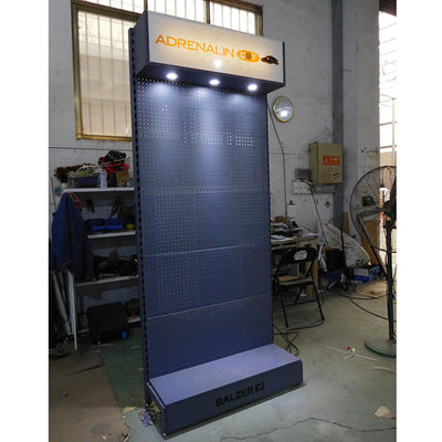 हुक के साथ फैशनेबल 375 मिमी गहराई 1030 मिमी लंबाई वाली पेगबोर्ड वायर शेल्फ