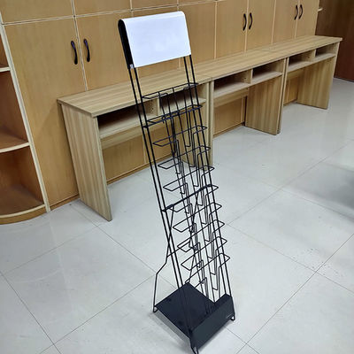 स्वनिर्धारित पत्रिका सुपरमार्केट प्रदर्शन रैक लंबाई 250 मिमी ऊँचाई 1310 मिमी